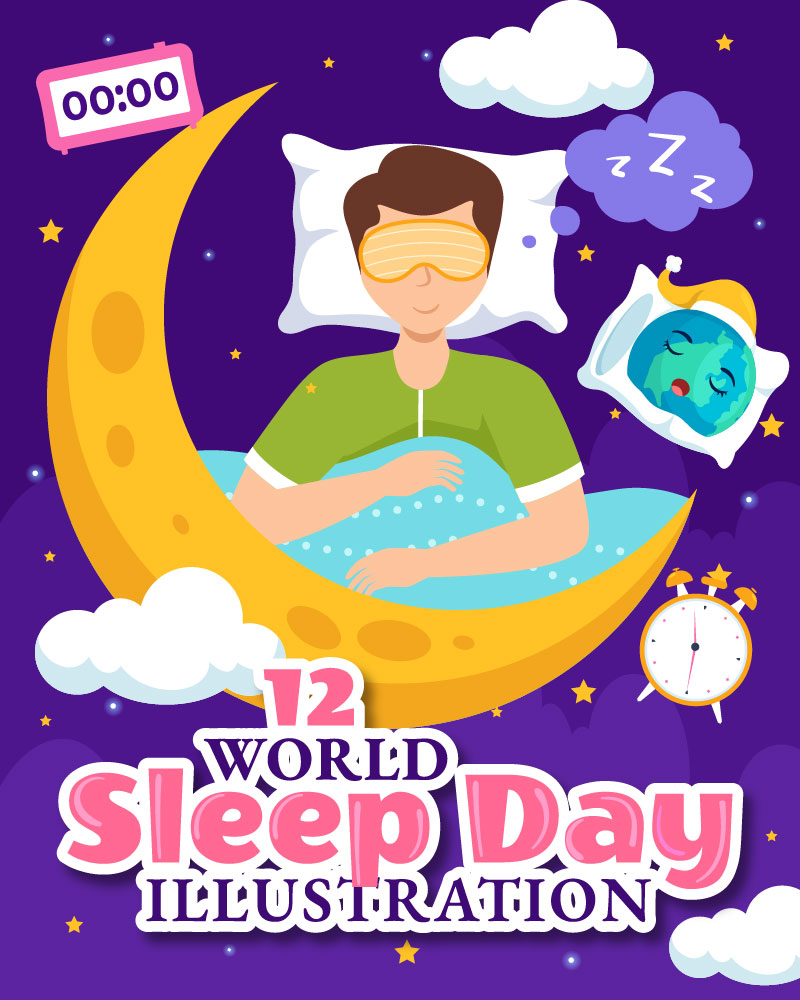 12 World Sleep Day Illustration