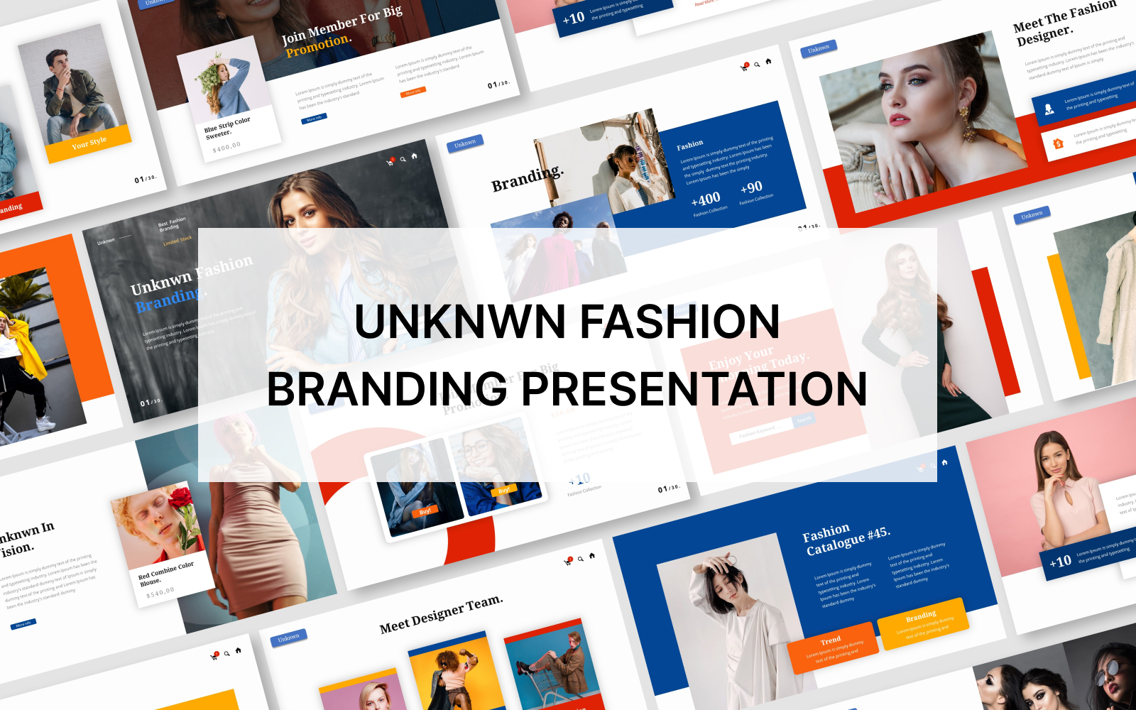 Unknwn Fashion Branding Google Slides Presentation Template