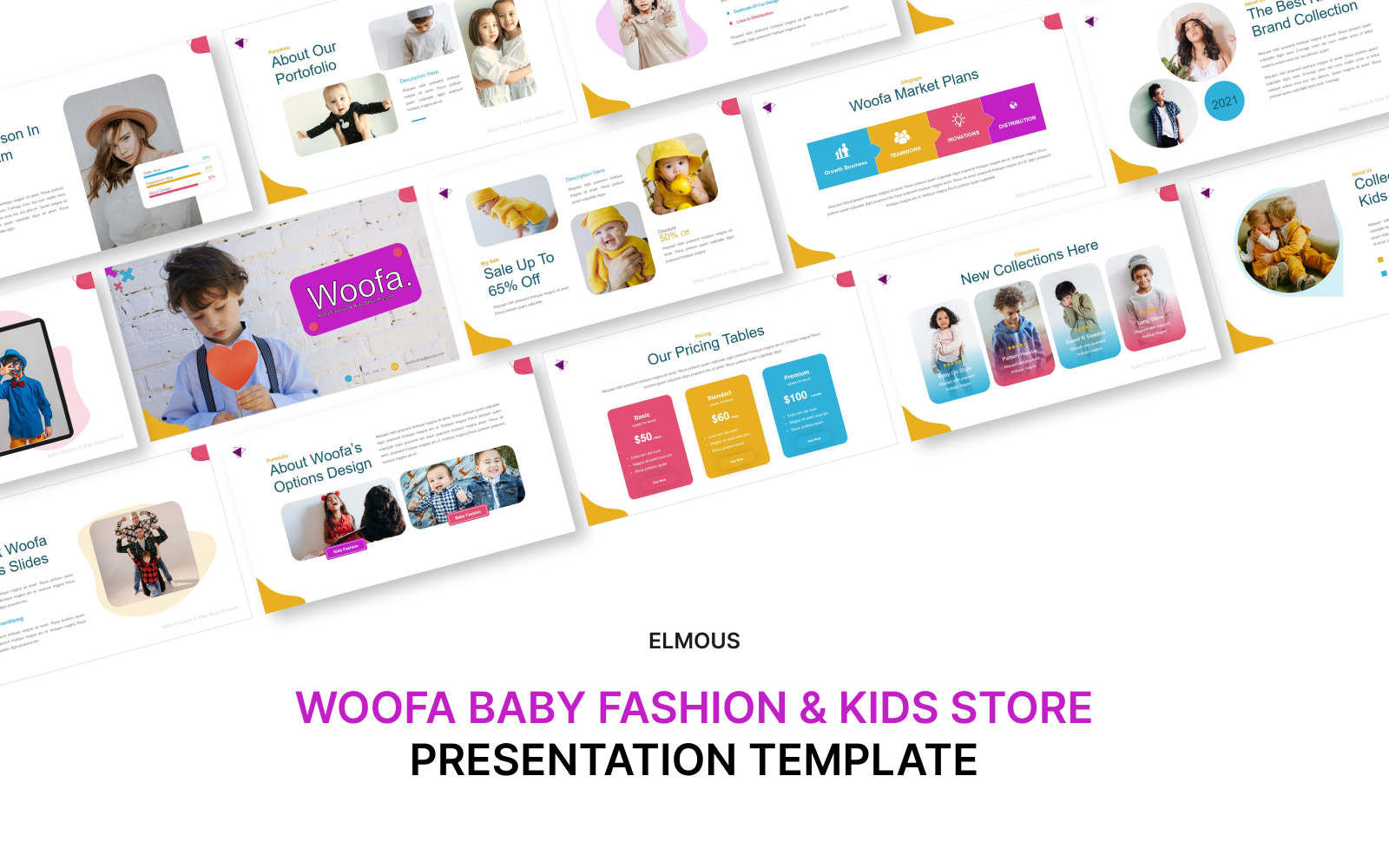 Woofa Baby Fashion & Kids Store Google Slide Presentation Template