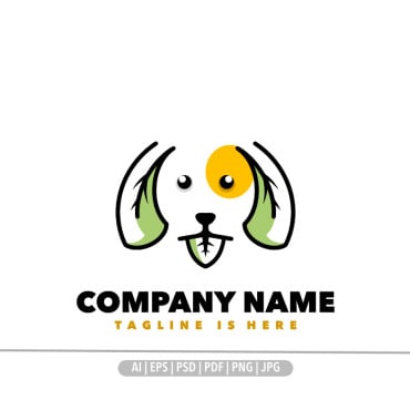 Leaf Dog Logo Templates 375638