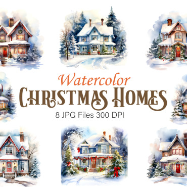 Christmas Home Illustrations Templates 375708
