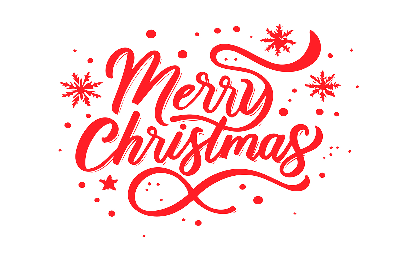 Merry Christmas hand drawn lettering with decoration, Xmas calligraphy ...