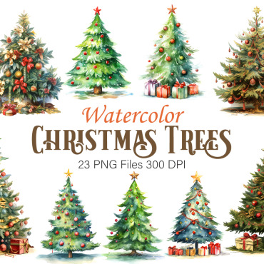 Christmas Trees Illustrations Templates 375822