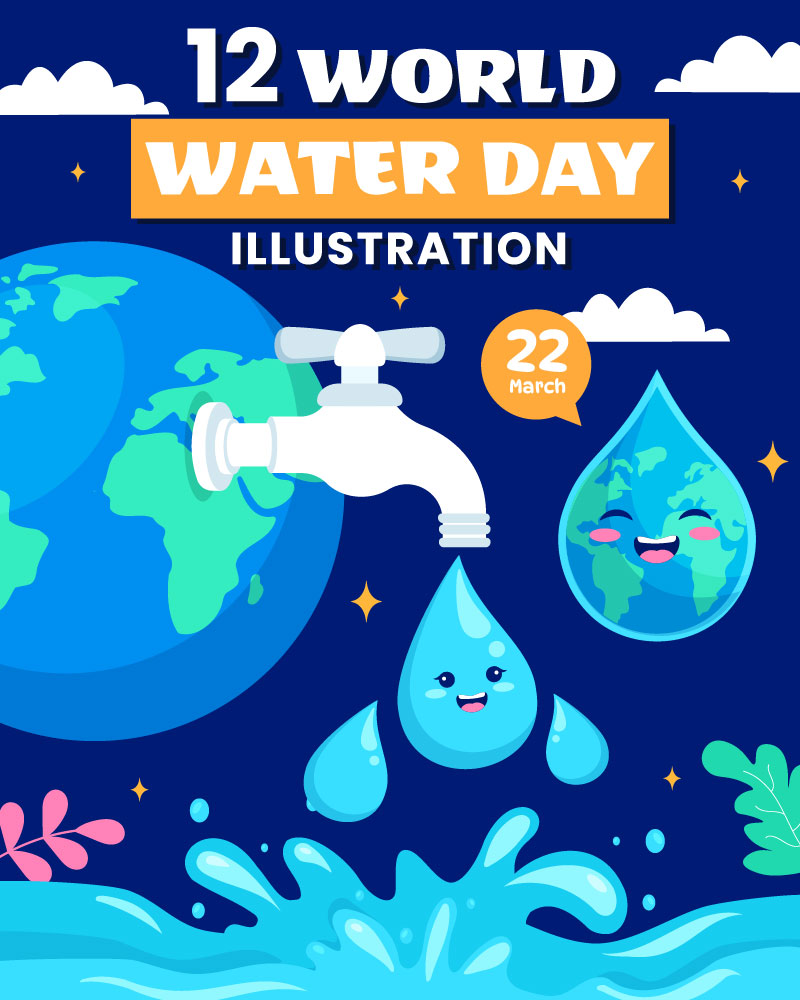 12 World Water Day Vector Illustration