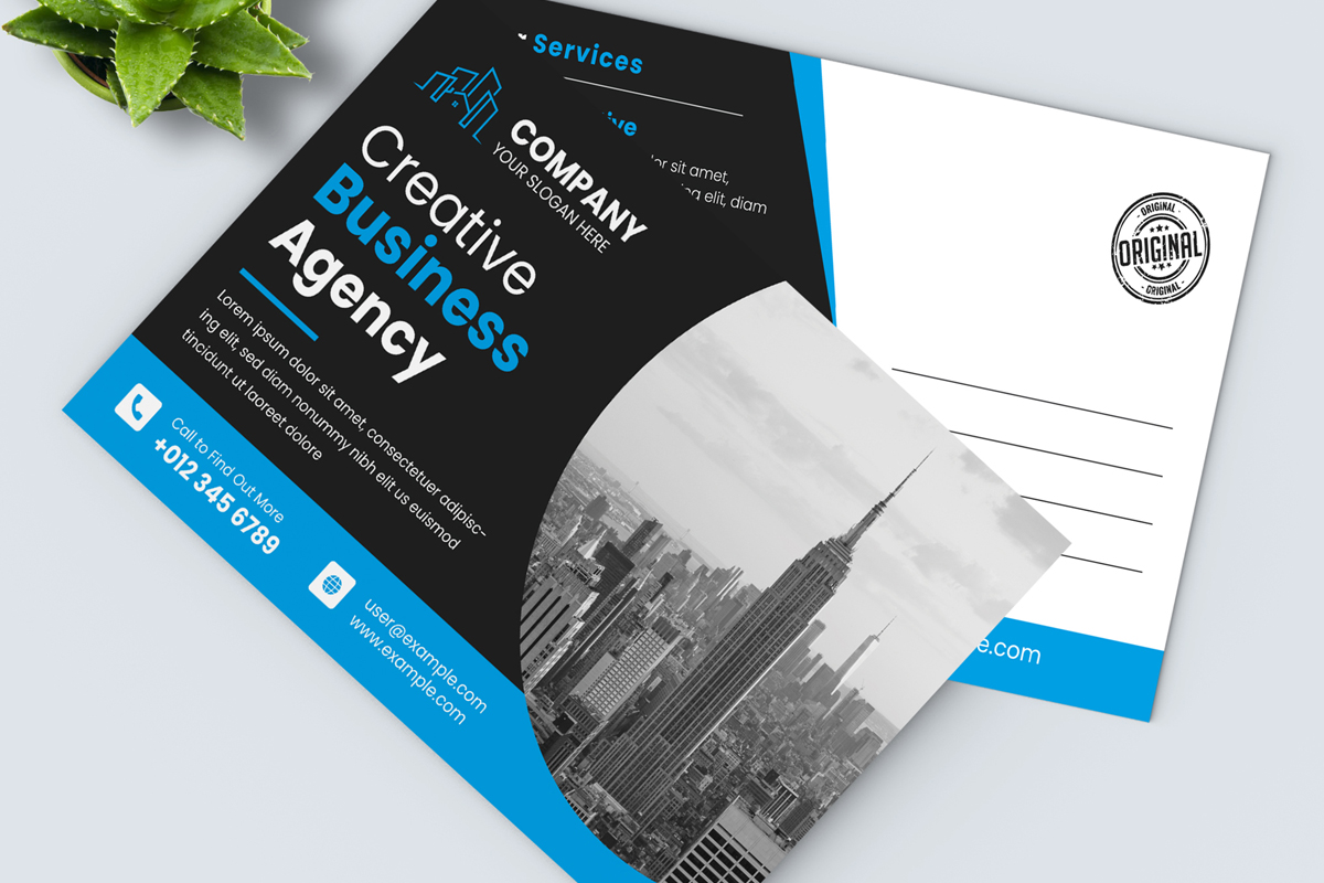 Corporate Post Card Template Layout