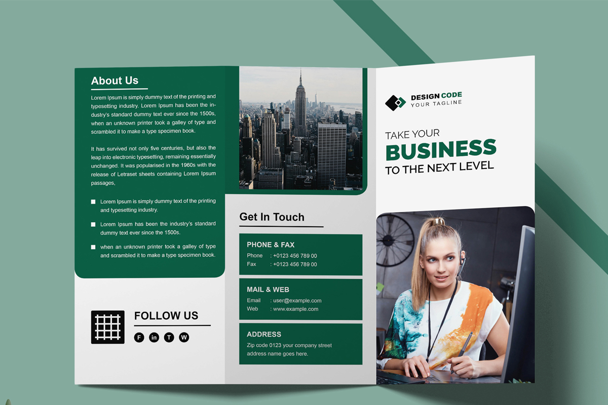 Corporate Trifold Brochure Layout Templates