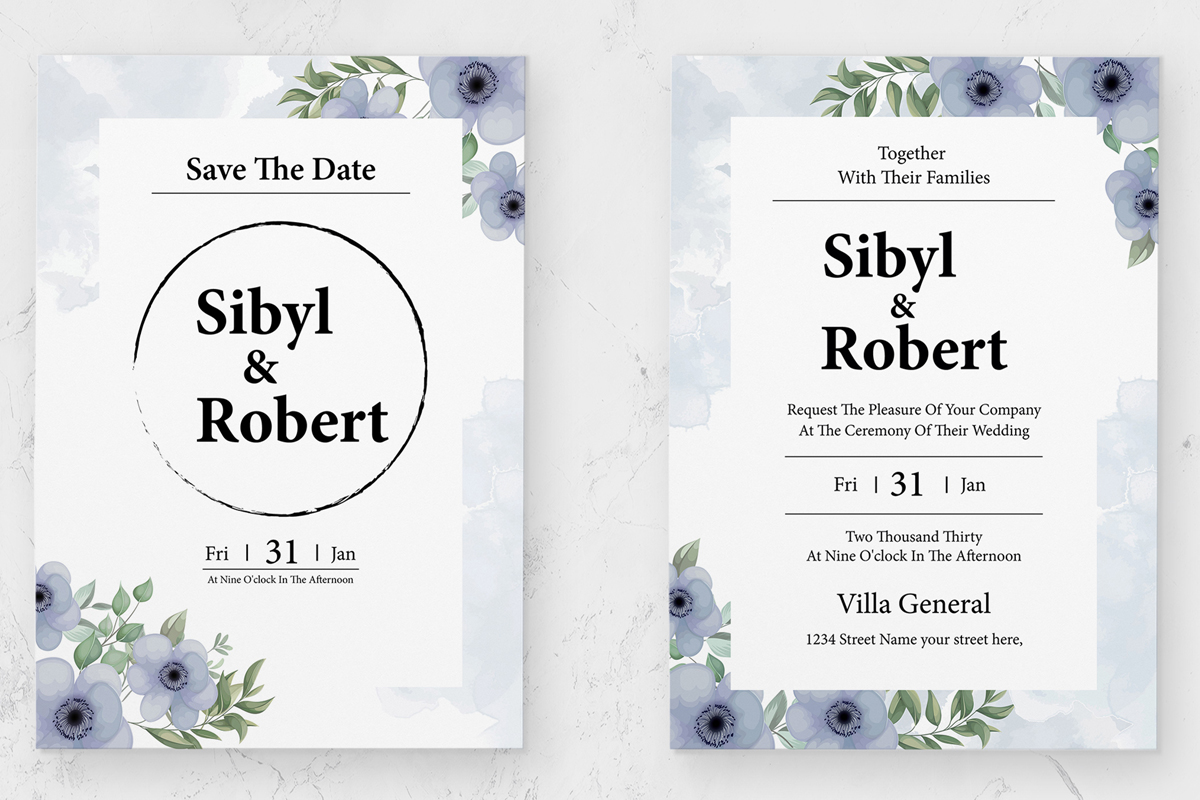 Marriage Ceremony Invitations Template