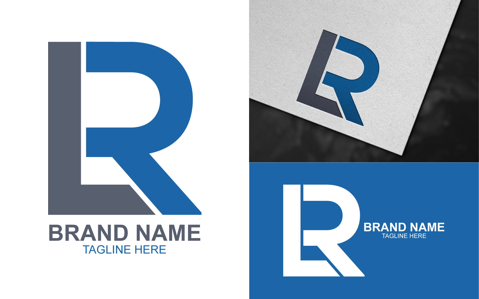 Unique LR Letter Logo Template Design