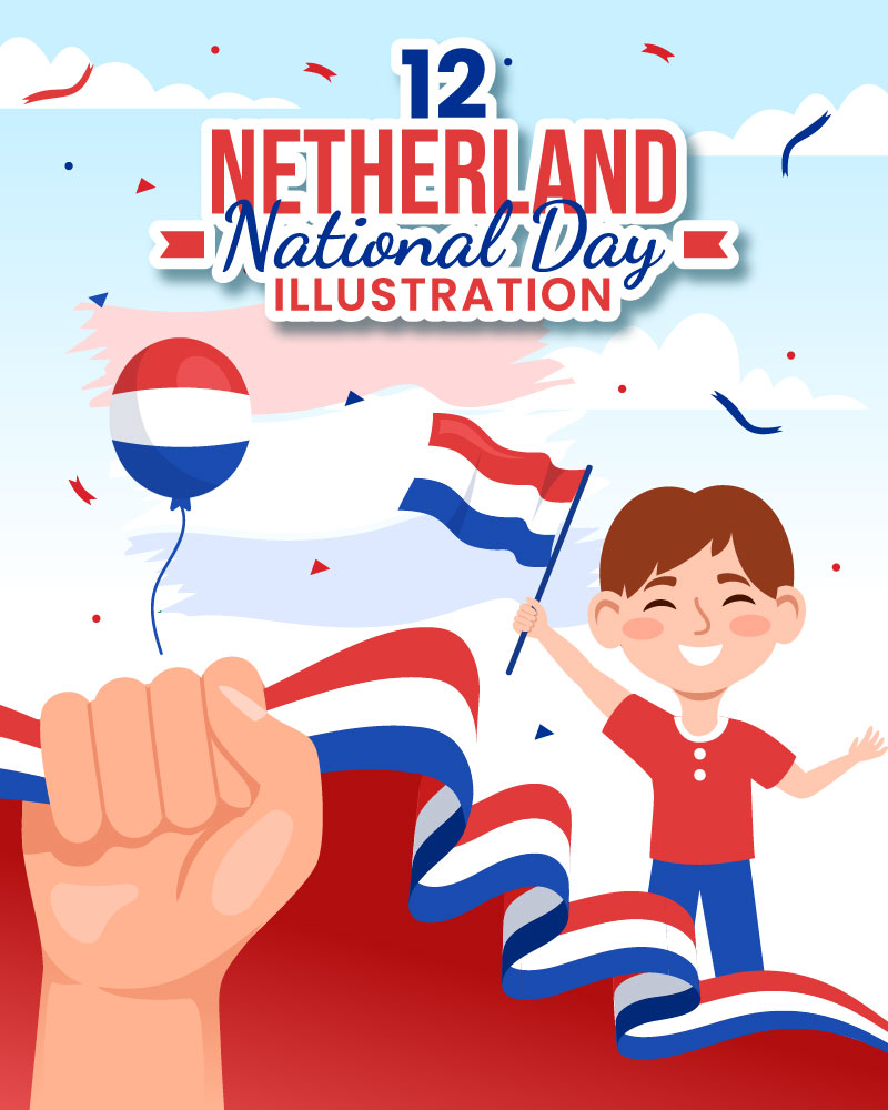 12 Netherland National Day Illustration