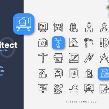 Collection Architecture Icon Sets 375930