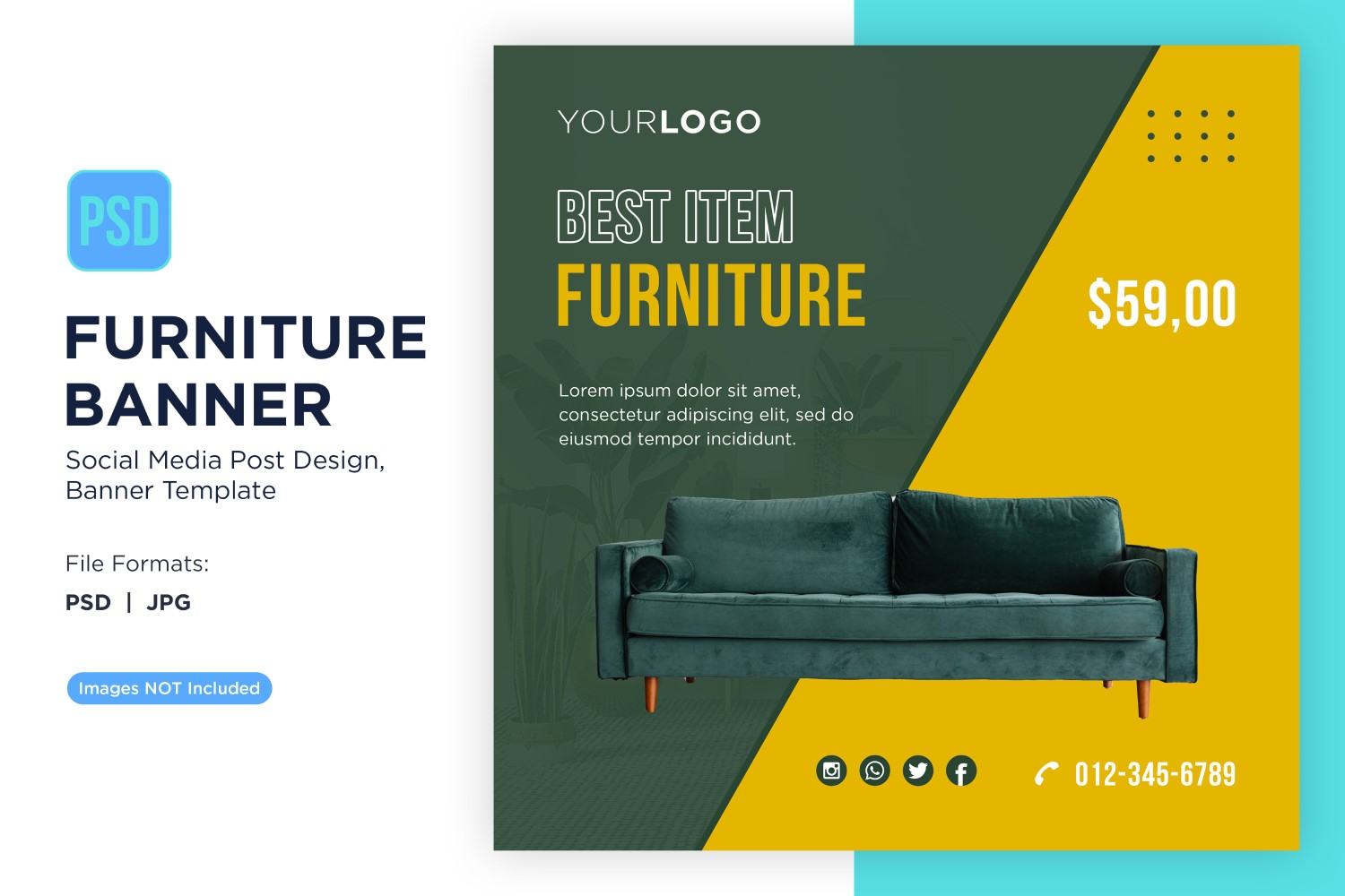 Best Item Furniture Banner Design Template