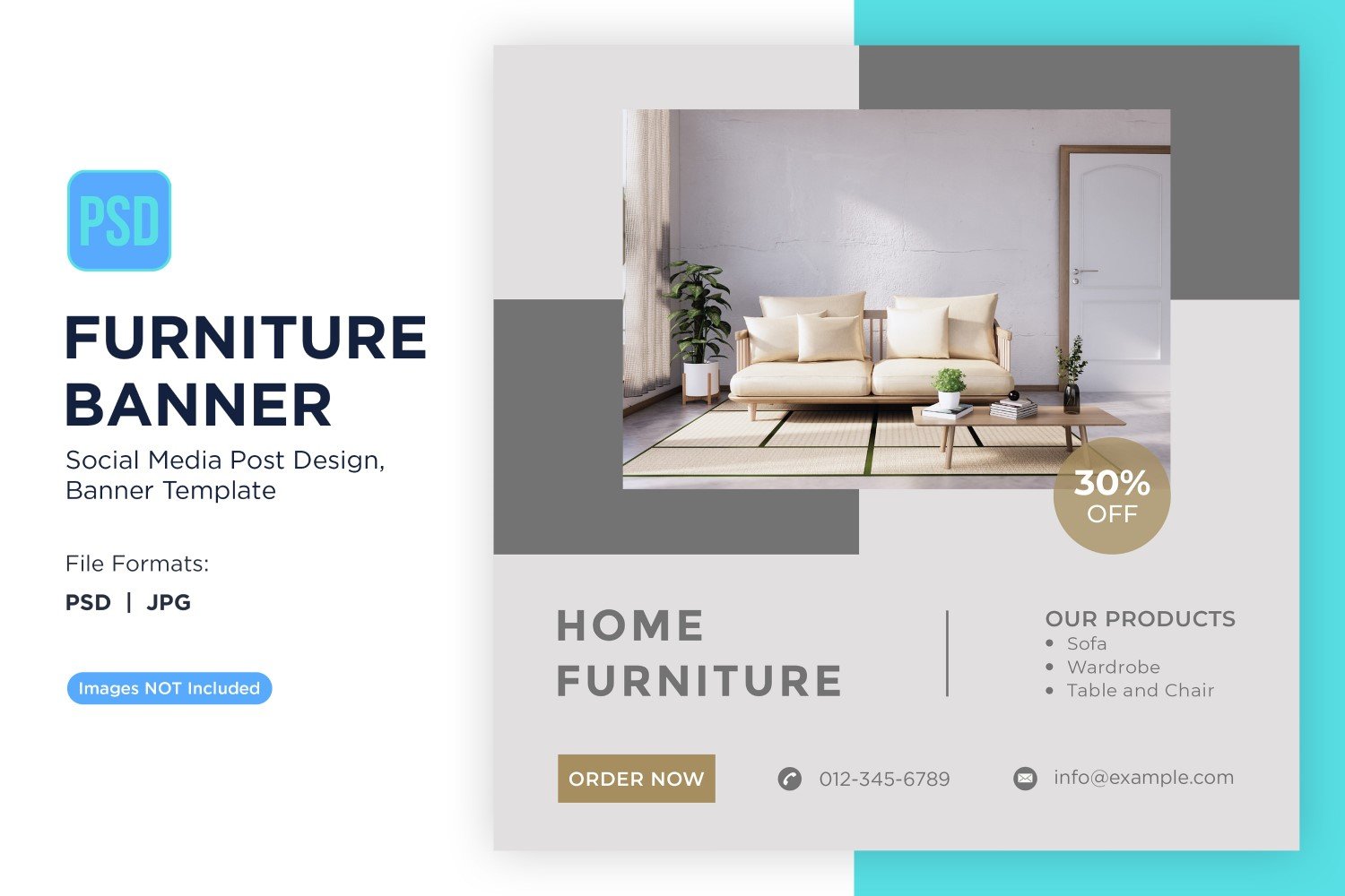 Home Furniture Banner Design Template