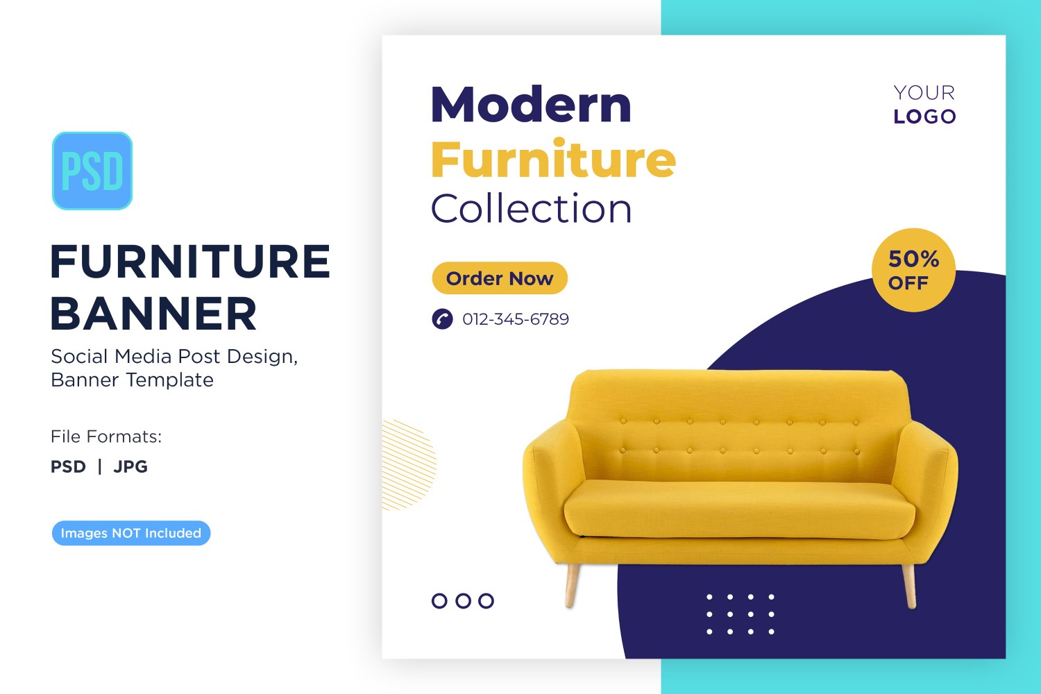 Modern Furniture Collection Banner Design Template 3