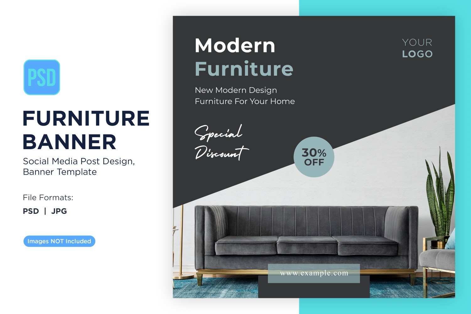 Modern Furniture Banner Design Template 8