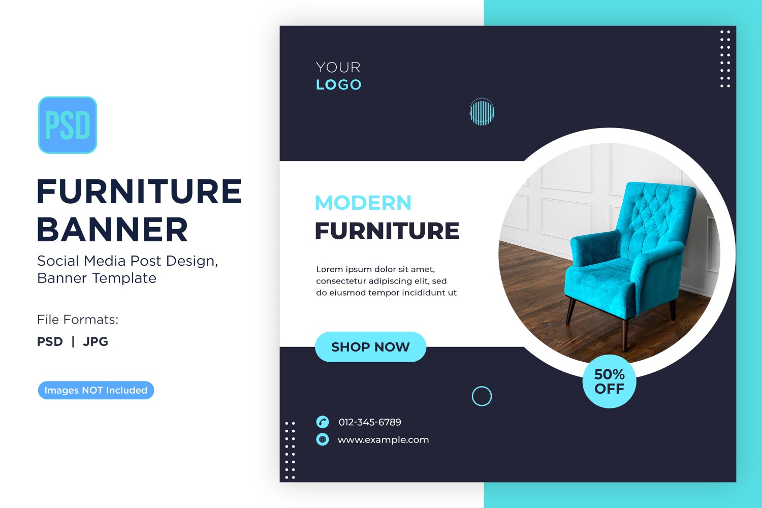 Modern Furniture Banner Design Template 9