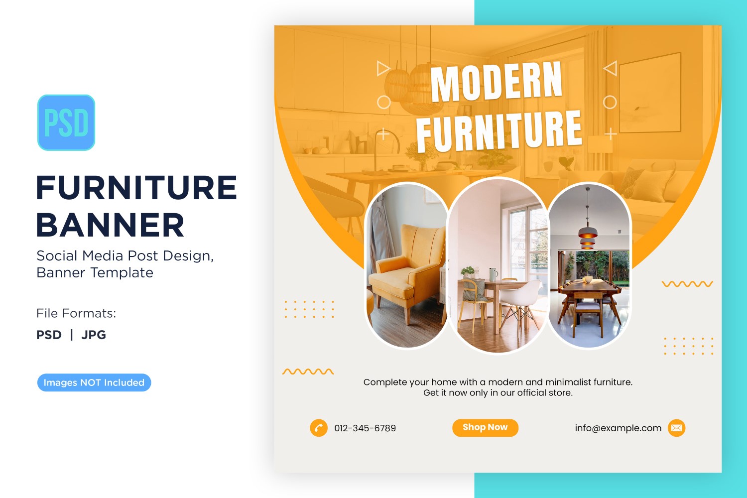 Modern Furniture Banner Design Template 12