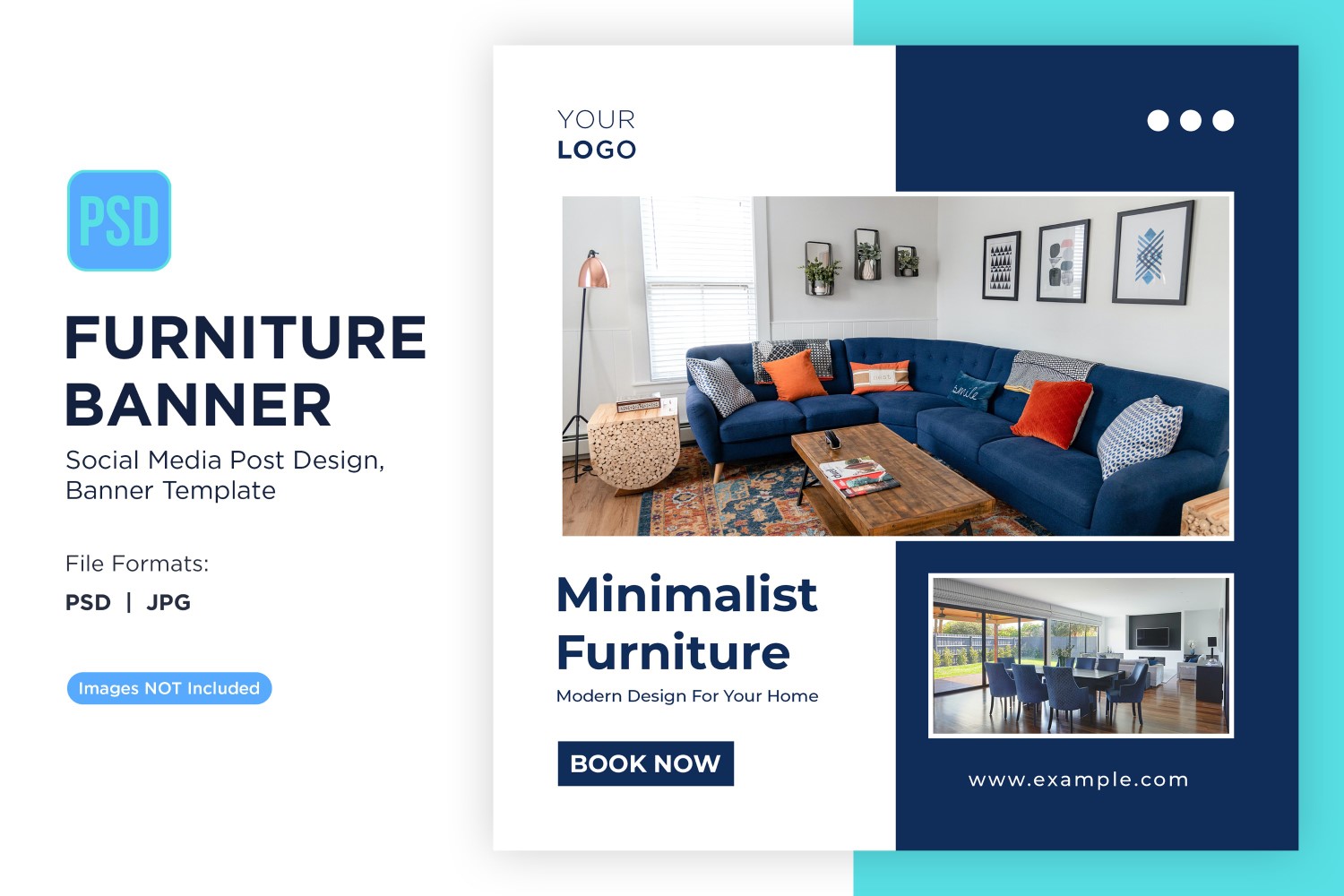 Minimalist Furniture Banner Design Template 3