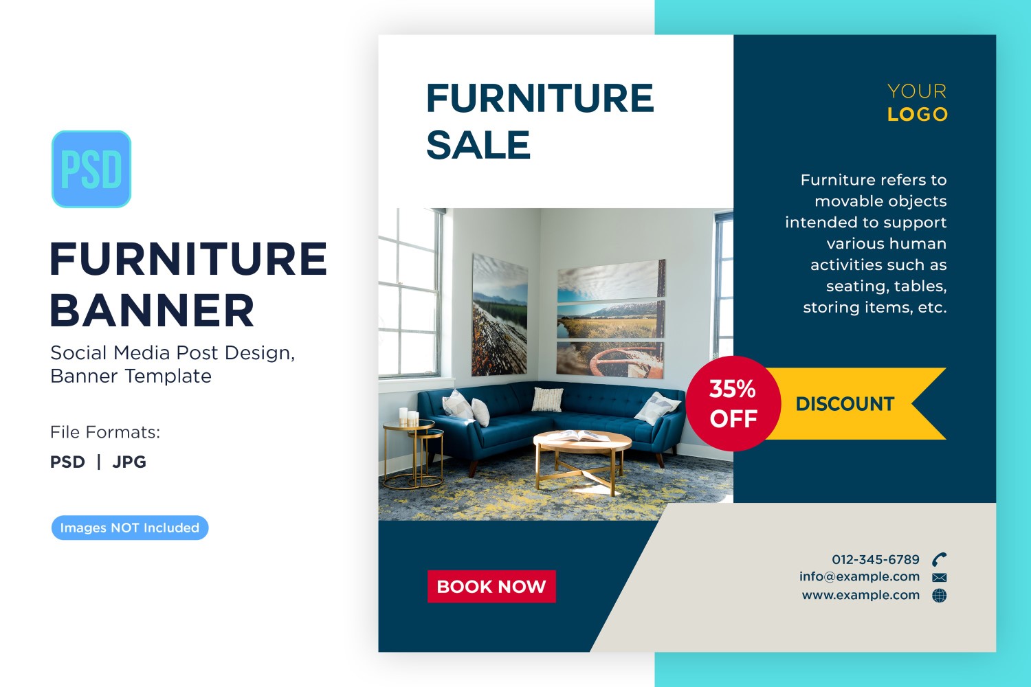 Furniture Sale Banner Design Template 14