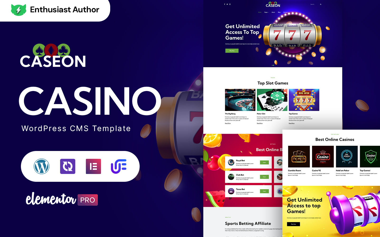 Caseon - Casino Games WordPress Elementor Theme