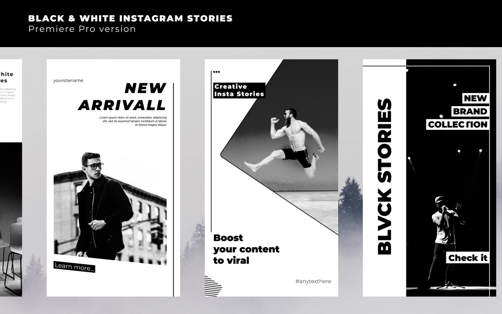 Black & White Stories | .mogrt