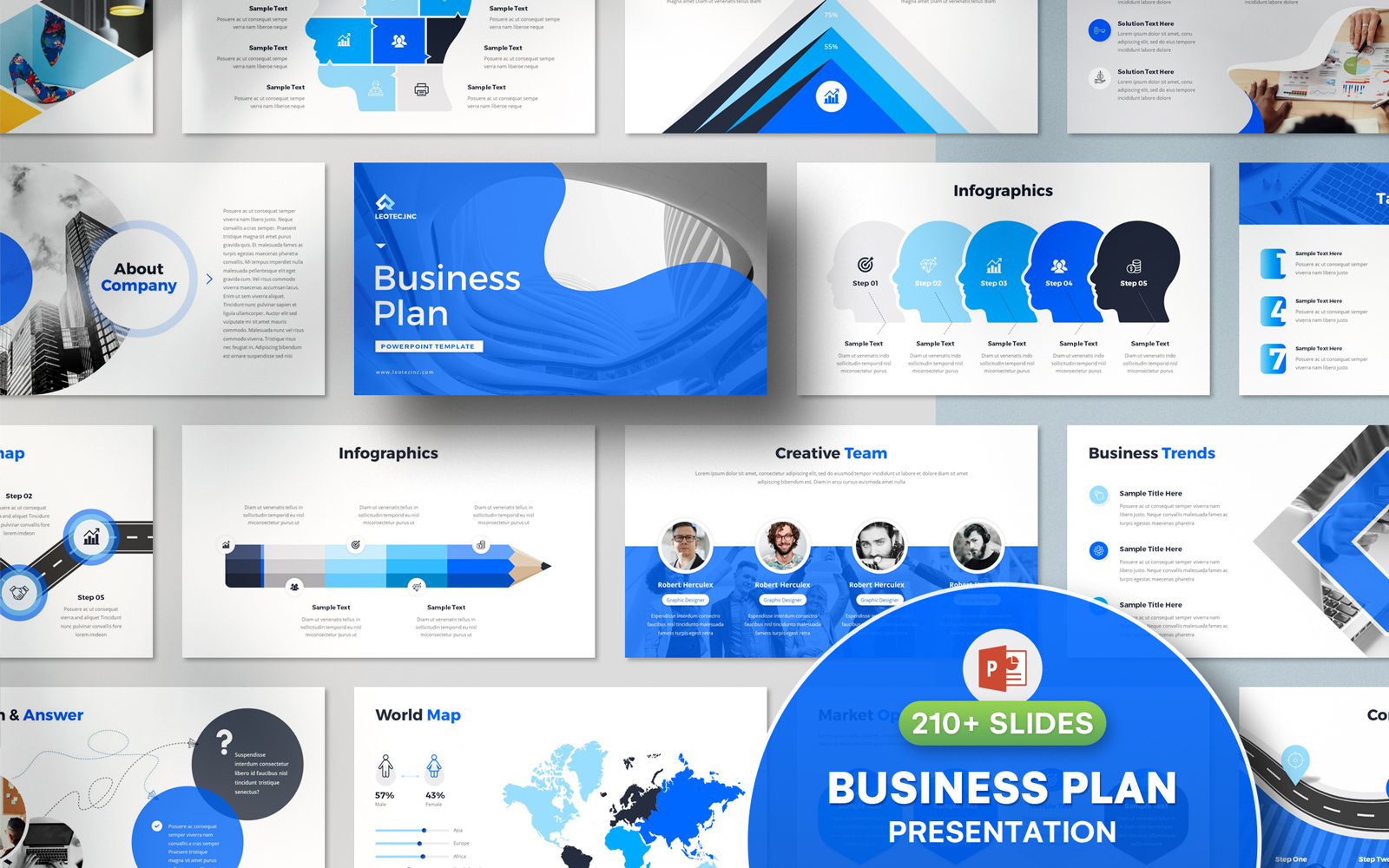 210+ Business Plan PowerPoint Template