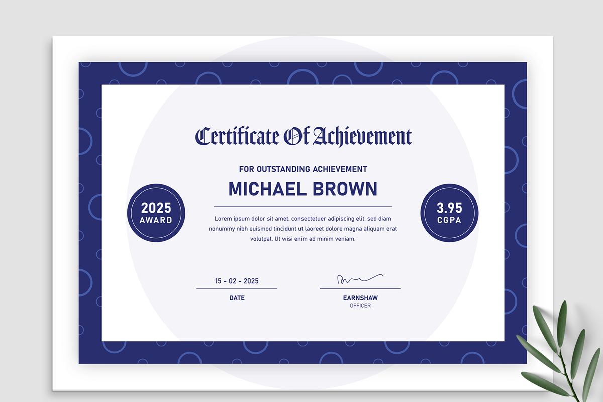 Achievement Certificates Template