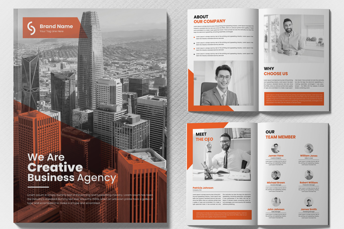 Corporate Business  Bifold Brochure Template