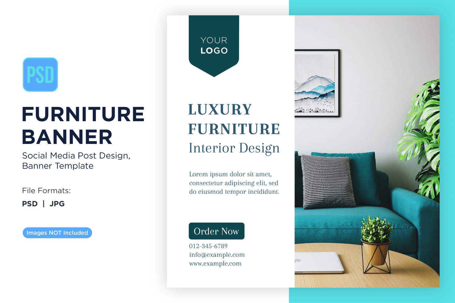 Luxury Furniture Interior Design Banner Template