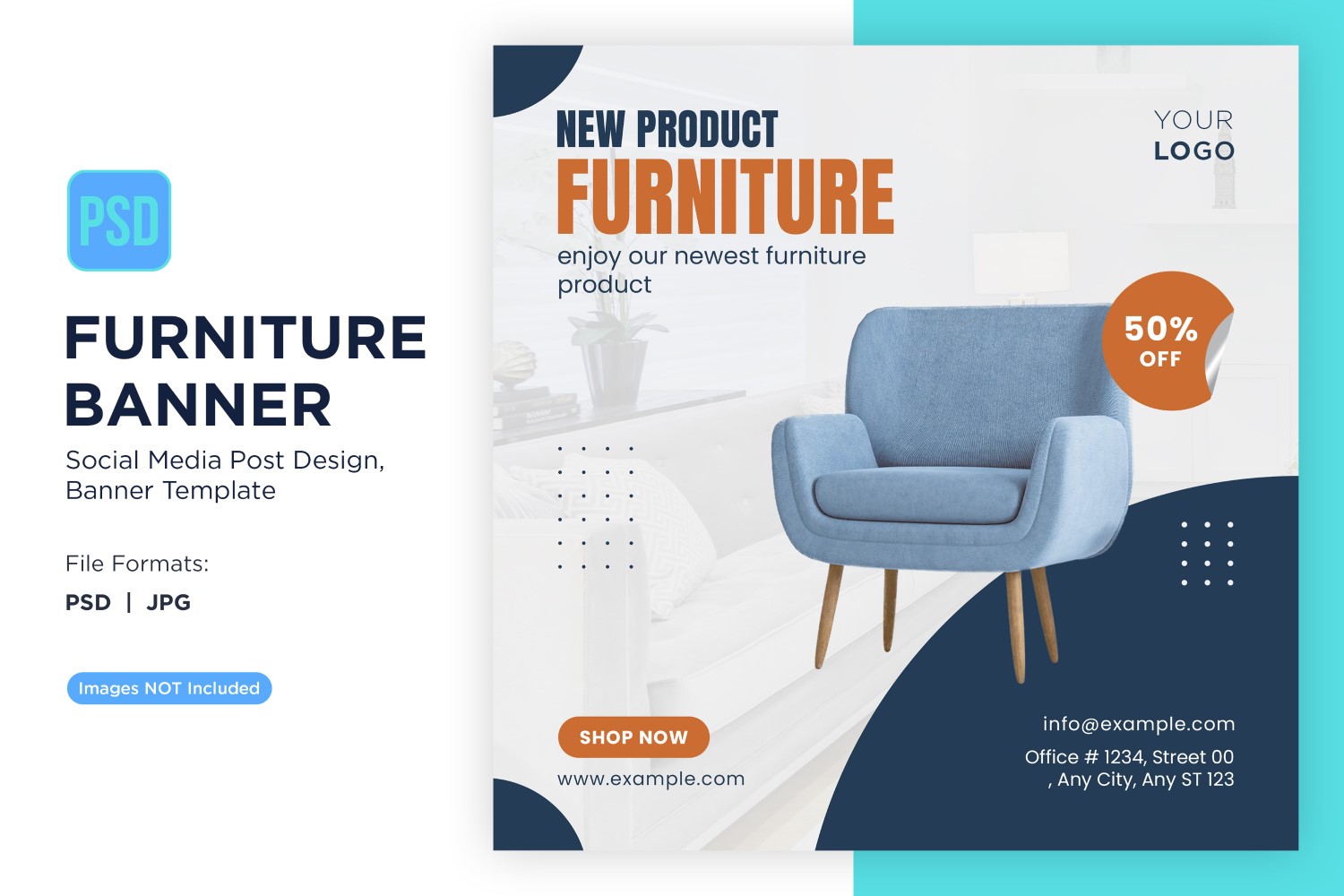 New Product Furniture Banner Design Template