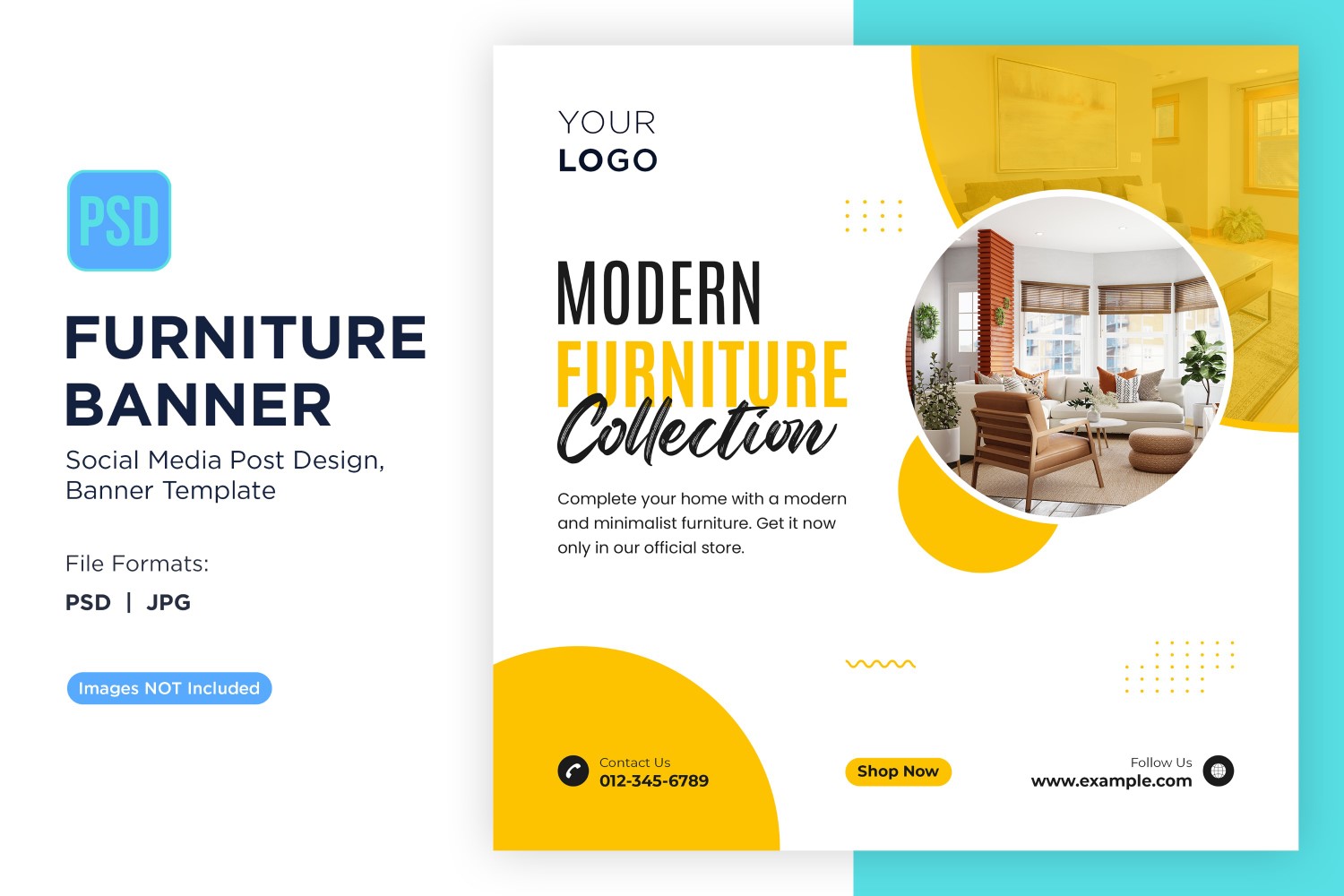 Modern Furniture Collection Banner Design Template 4