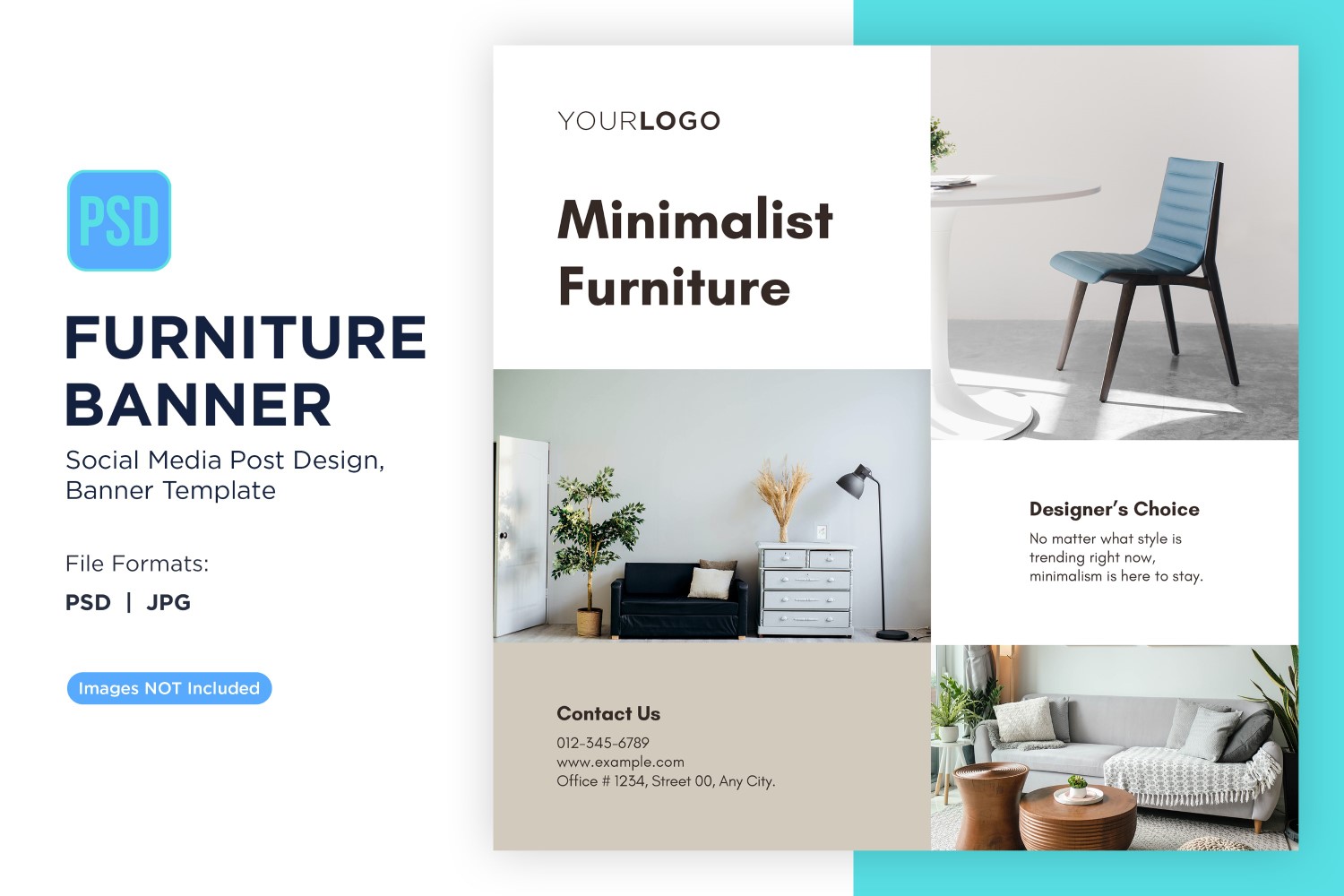 Minimalist Furniture Banner Design Template 4