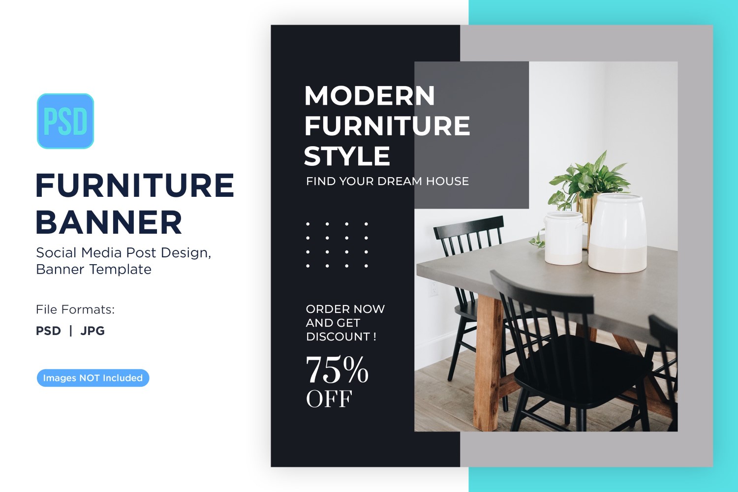 Modern Furniture Style Banner Design Template 2
