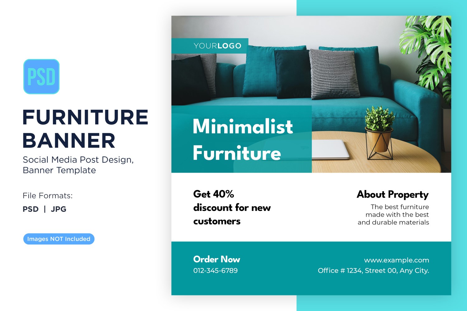 Minimalist Furniture Banner Design Template 6