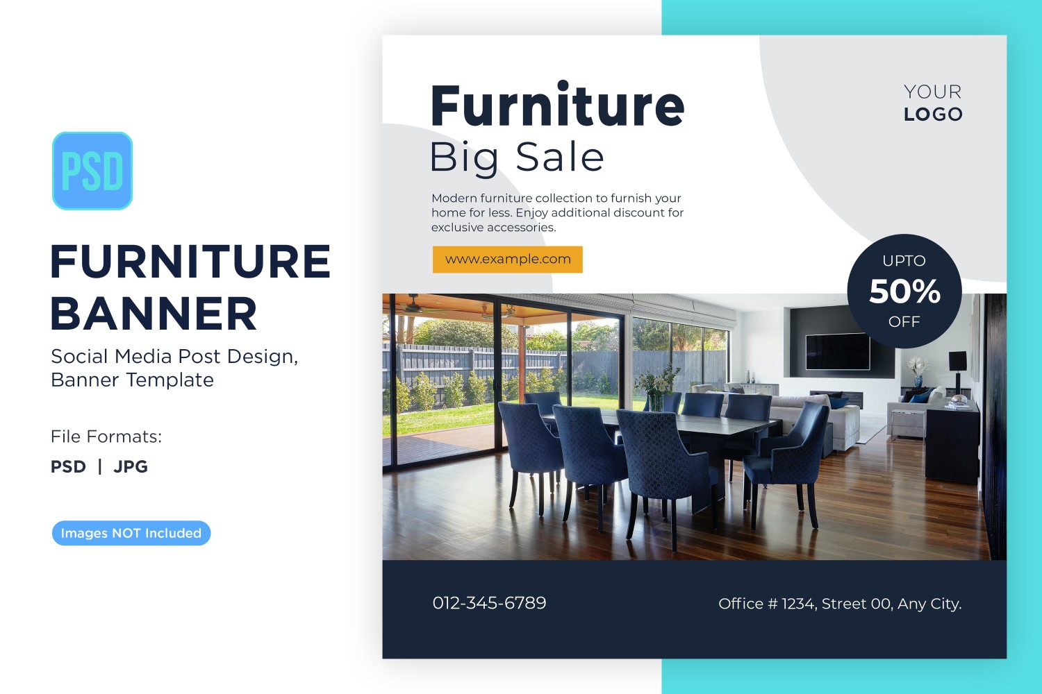 Furniture Big sale Banner Design Template 3