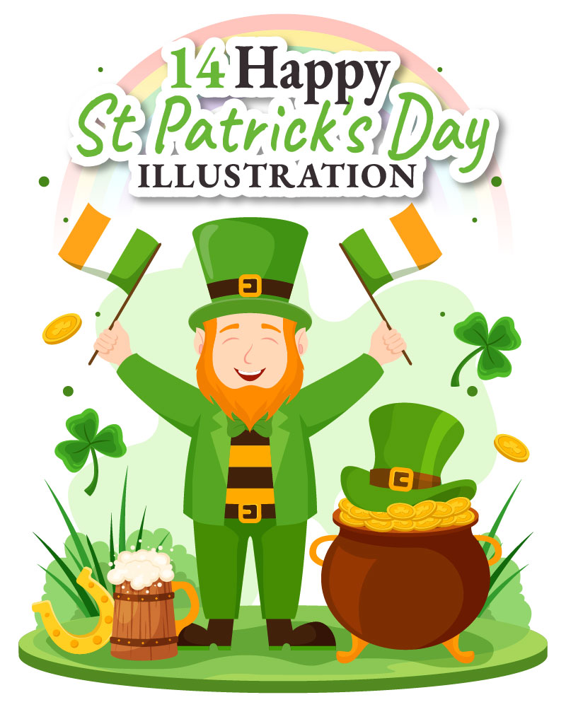 14 Happy St Patrick's Day Illustration