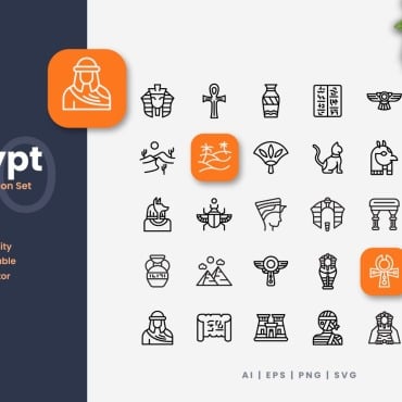 Egypt Egyptian Icon Sets 376199