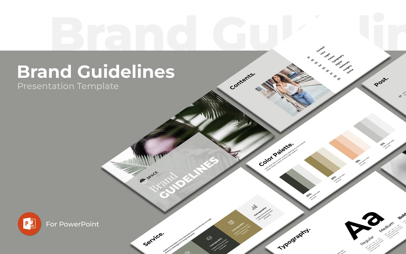 Brand Guidelines Minimal PowerPoint Template