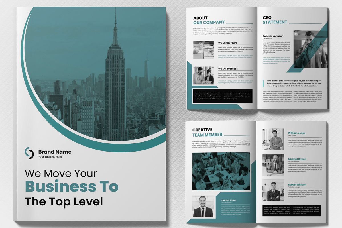 Business Bifold Brochure Design Templates