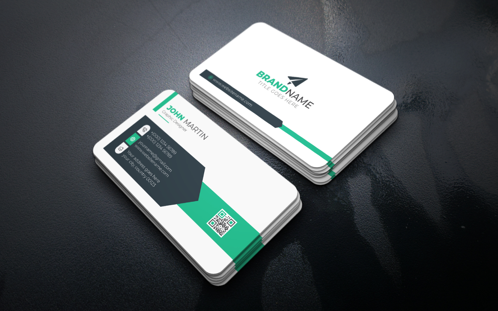 Business Card Design, Professional Business Card, Modern Business Card Template