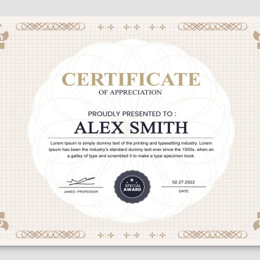 Certificate Decorative Corporate Identity 376317