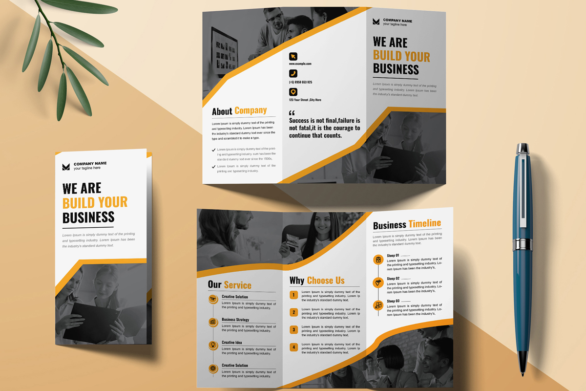 Marketing Business  Agency Trifold Brochure