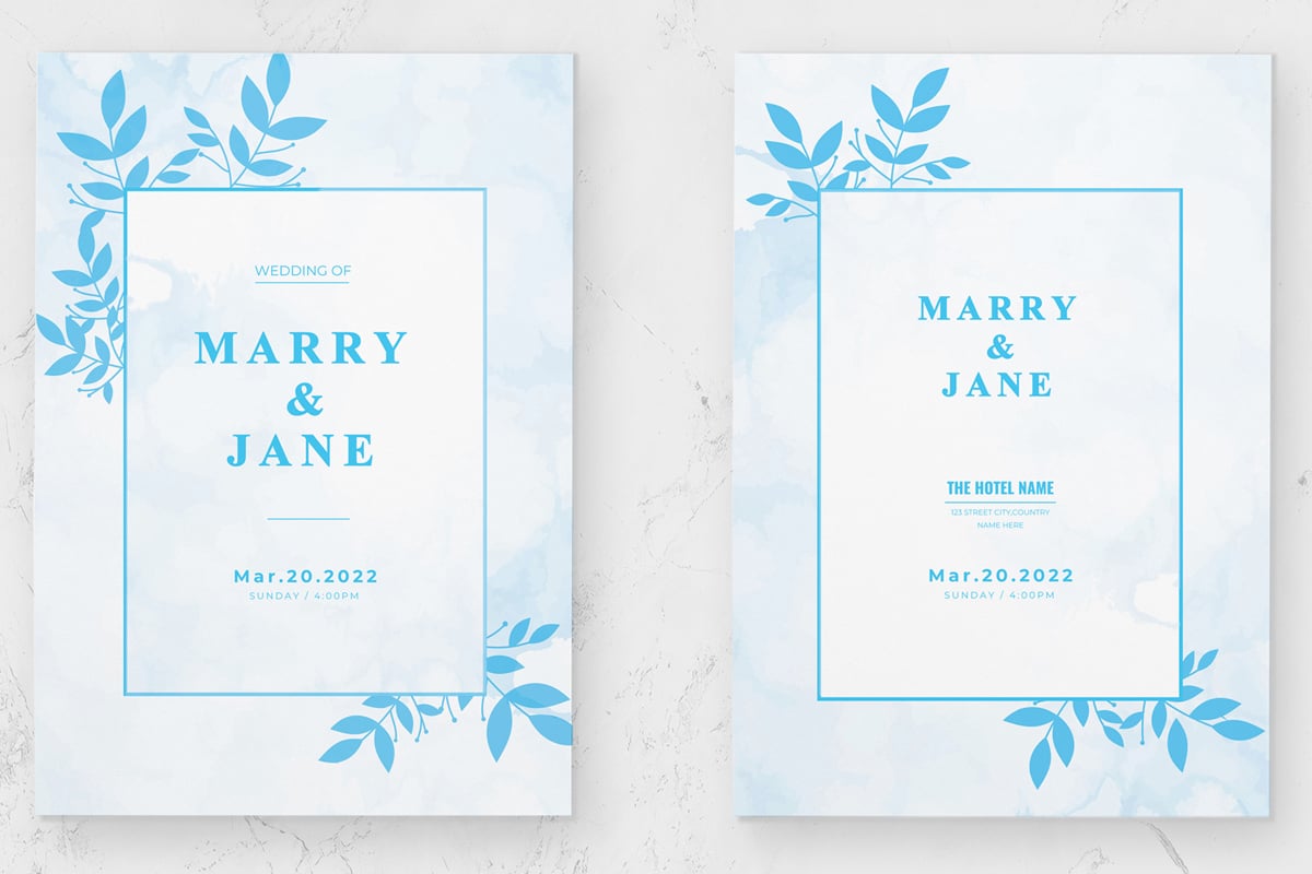 Simple Wedding Invitation Card