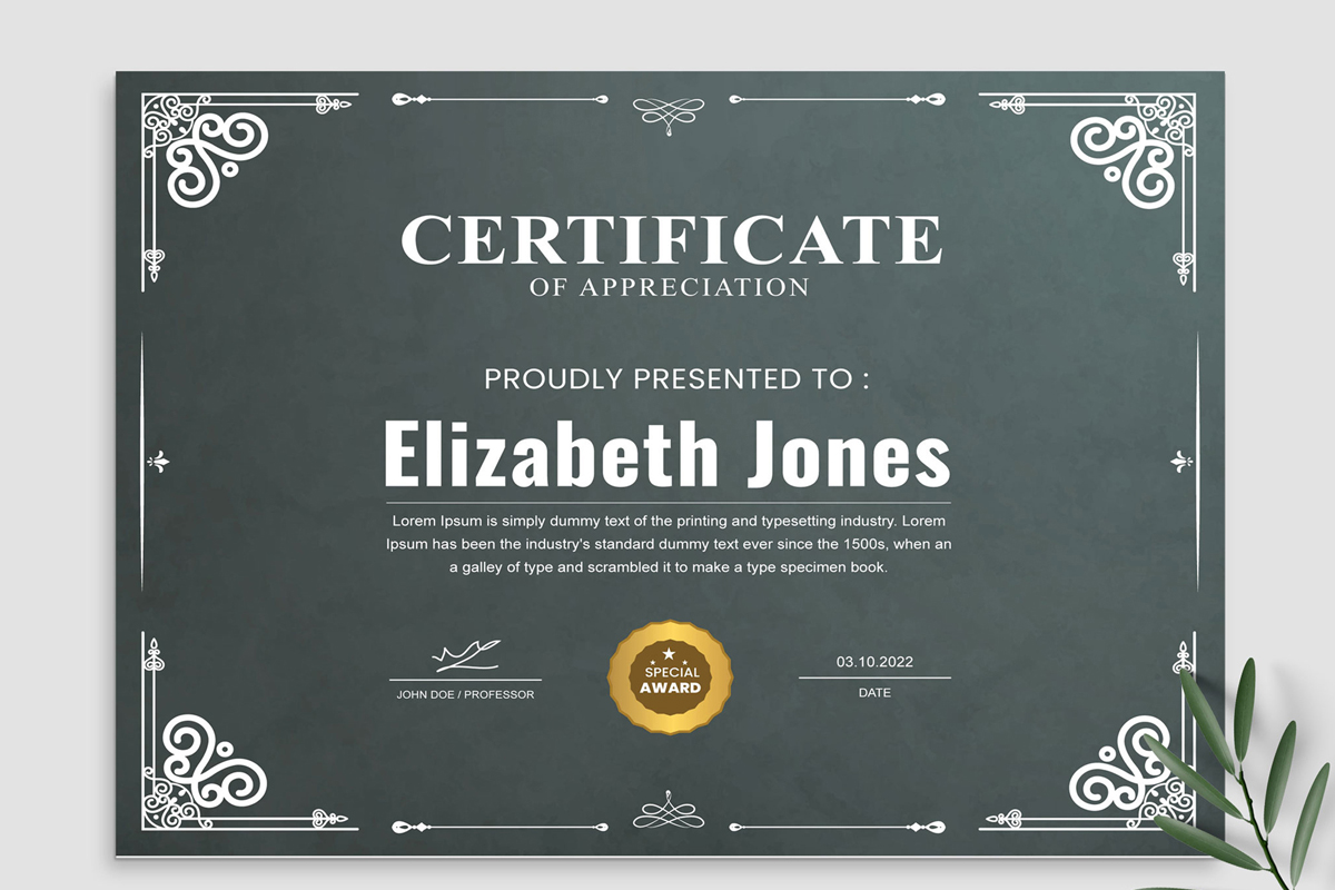 Corporate Certificates Template