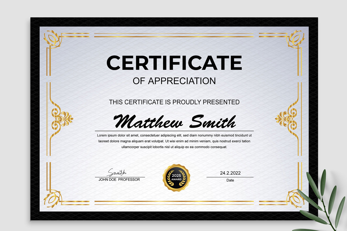 Certificates of Appreciation Templates Layout