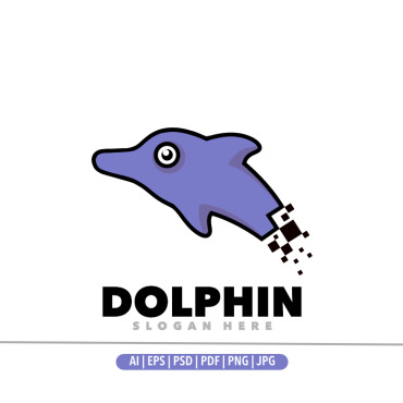 Modern Dolphin Logo Templates 376349