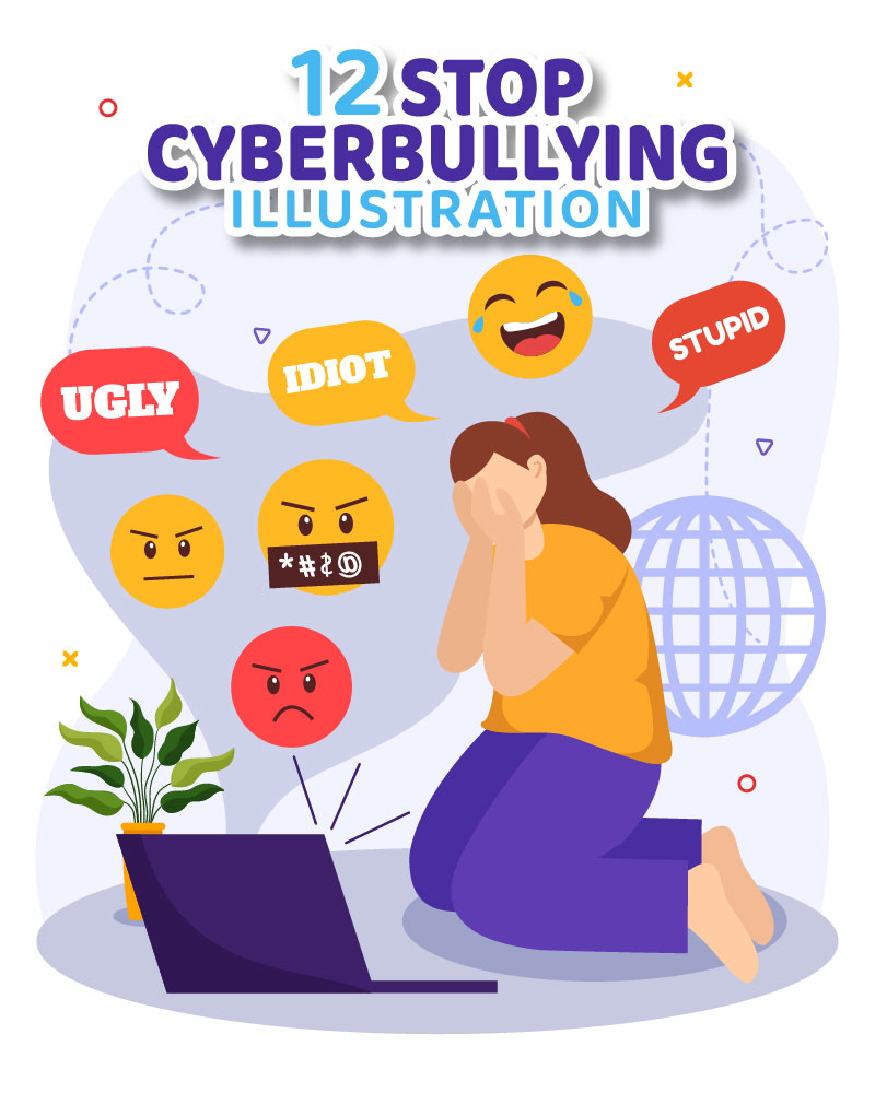 12 Stop Cyberbullying Illustration