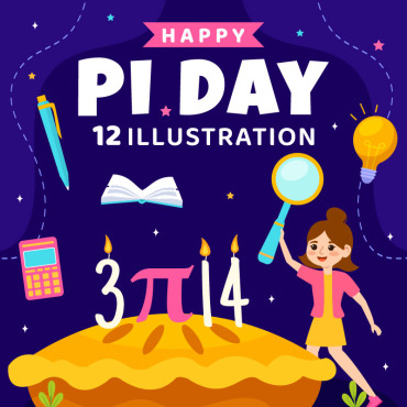 Pi Day Illustrations Templates 376376