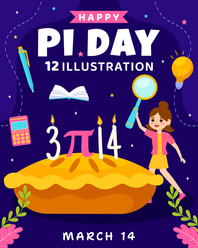 12 Happy Pi Day Illustration