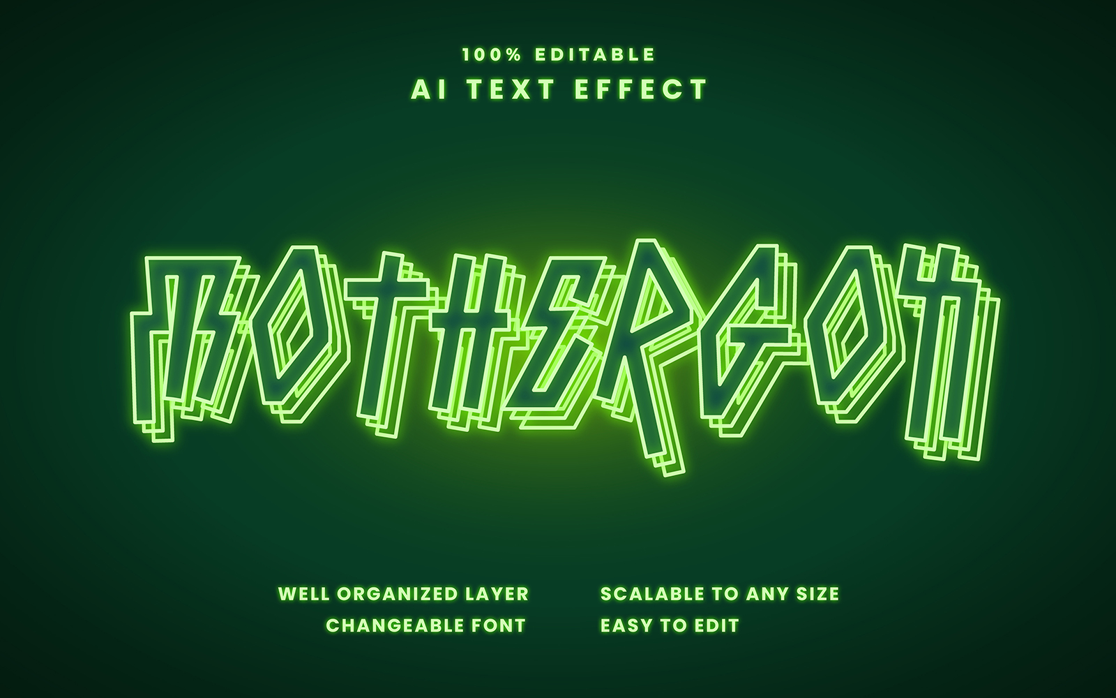 Mothergoss Editable Text Effect