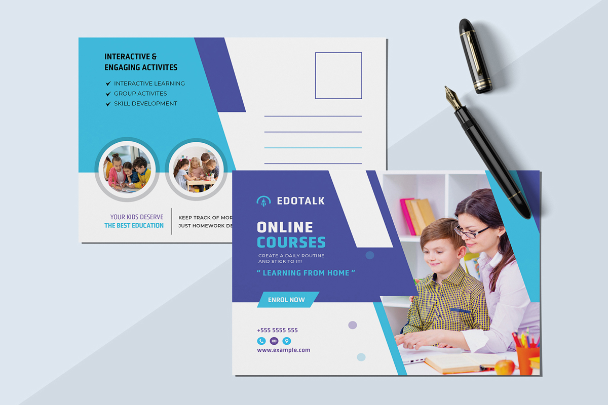 Education Post Card Template